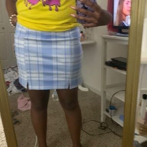 I am selling this -size: large: blue and white skirt the brand is HESPERUS